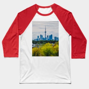 Toronto Cityscape View From Tommy Thompson Park Photograph Baseball T-Shirt